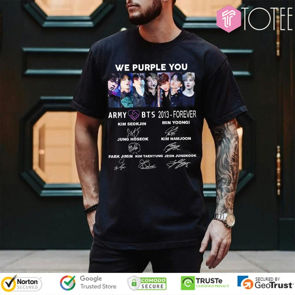 Army Love Bts We Purple You 2013 Forever Signatures T-shirt