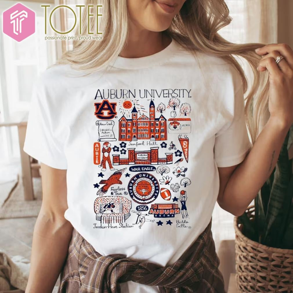 Auburn University Tigers Art Illustration T-shirt