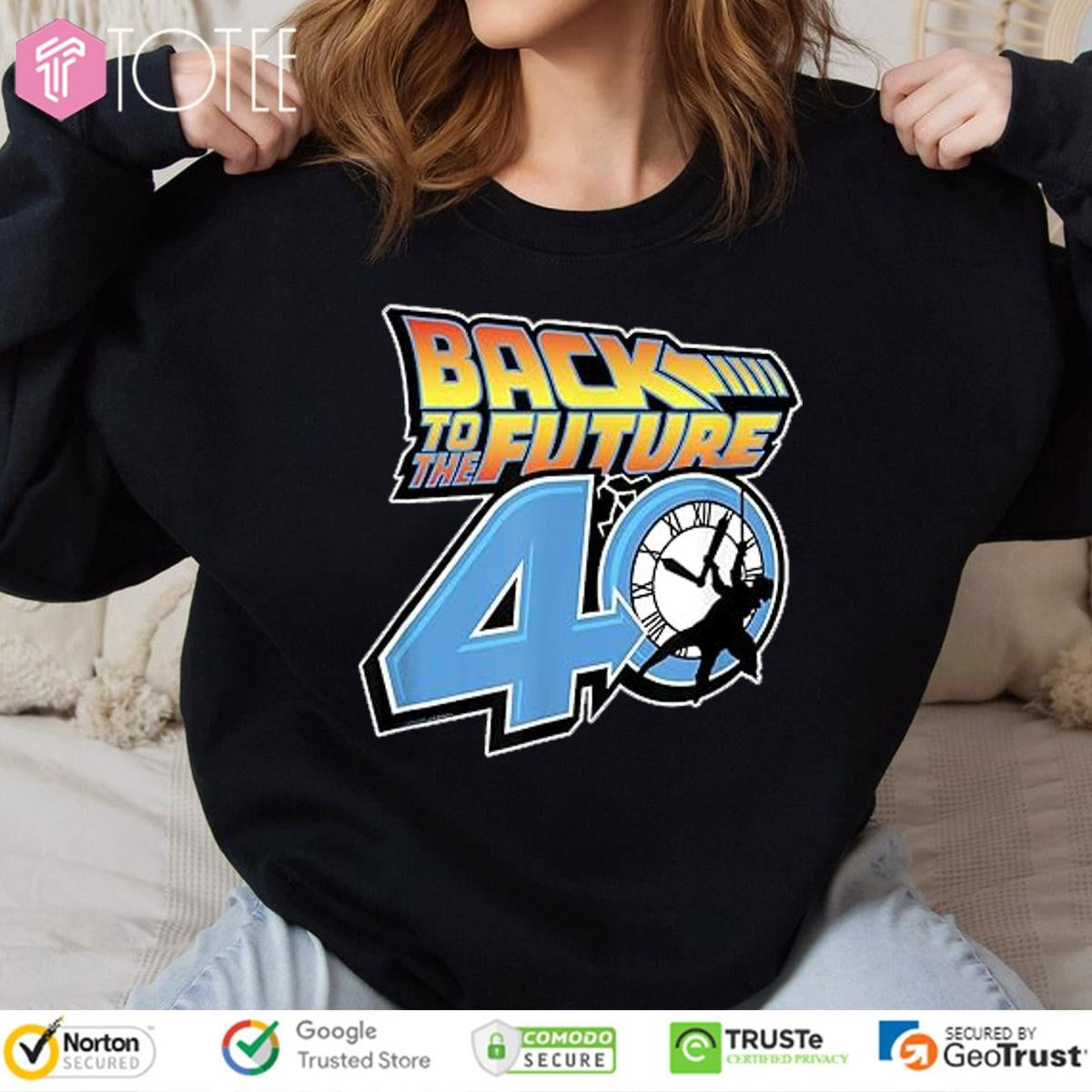 Back To The Future 40 Years Logo T-shirt