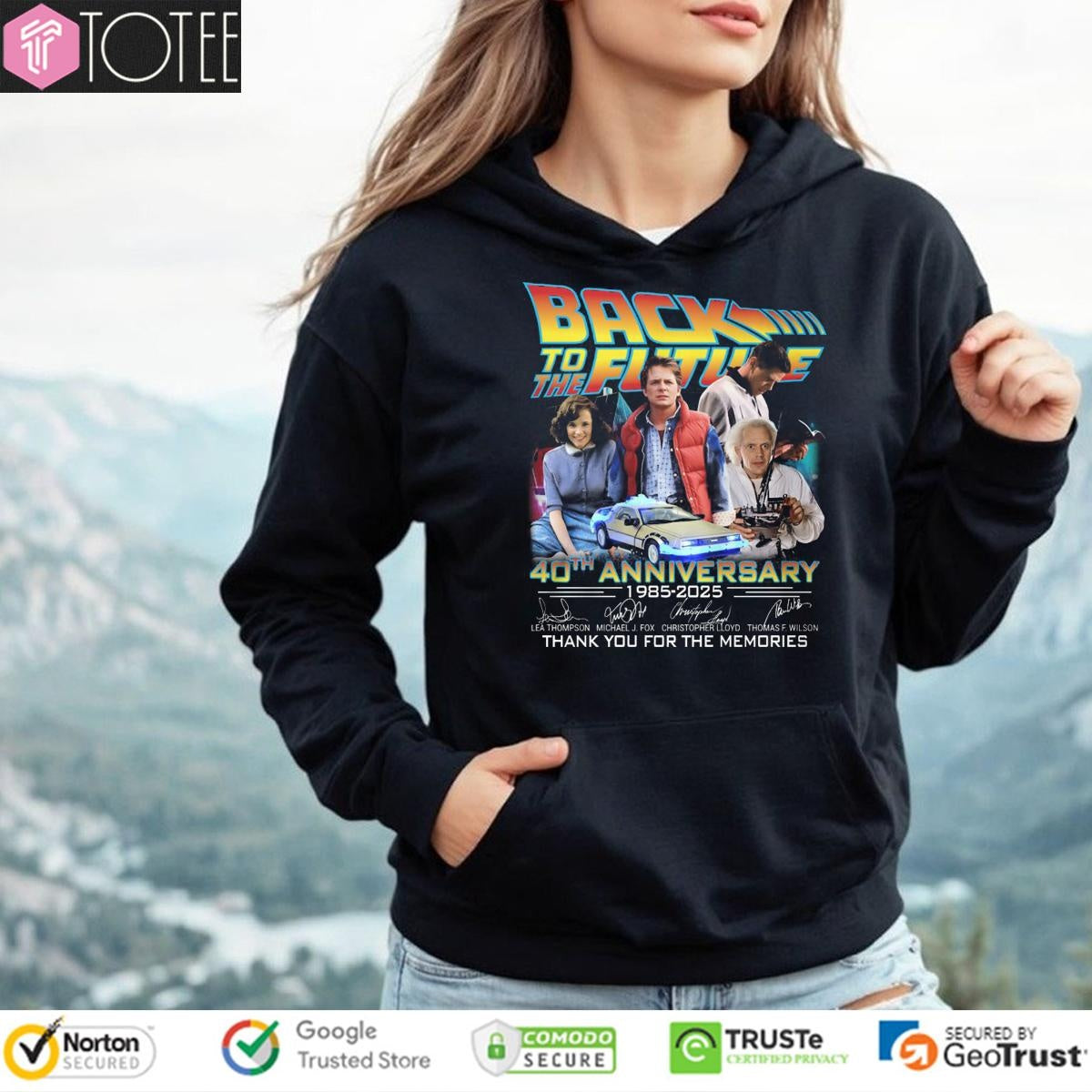 Back To The Future 40Th Anniversary 1985-2025 Thank You Memories Signatures T-shirt