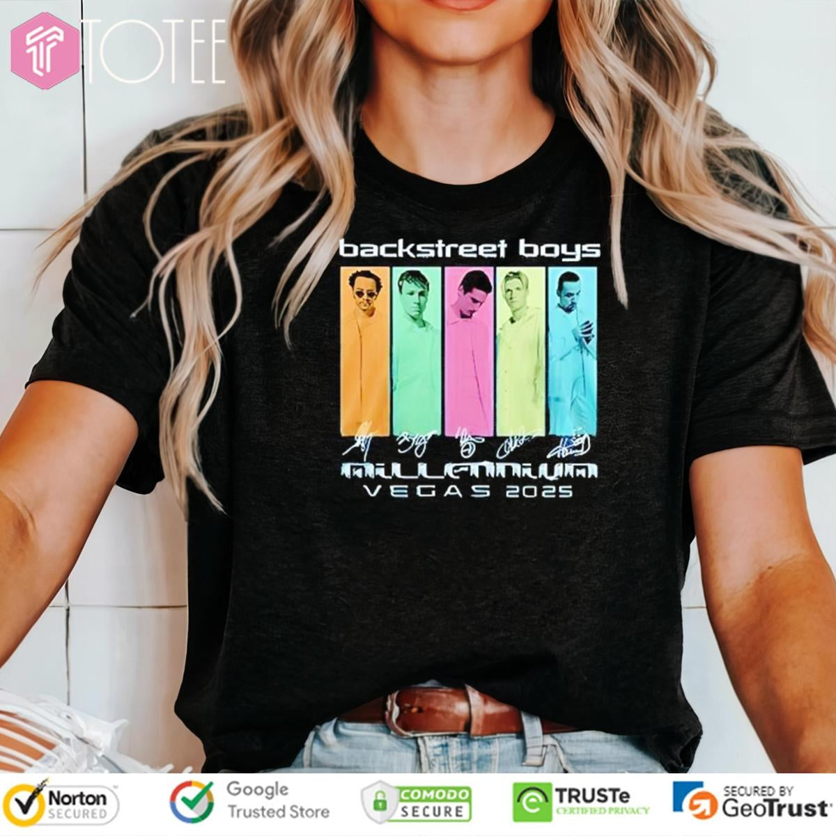Backstreet Boys Millennium Vegas 2025 Signatures T-shirt