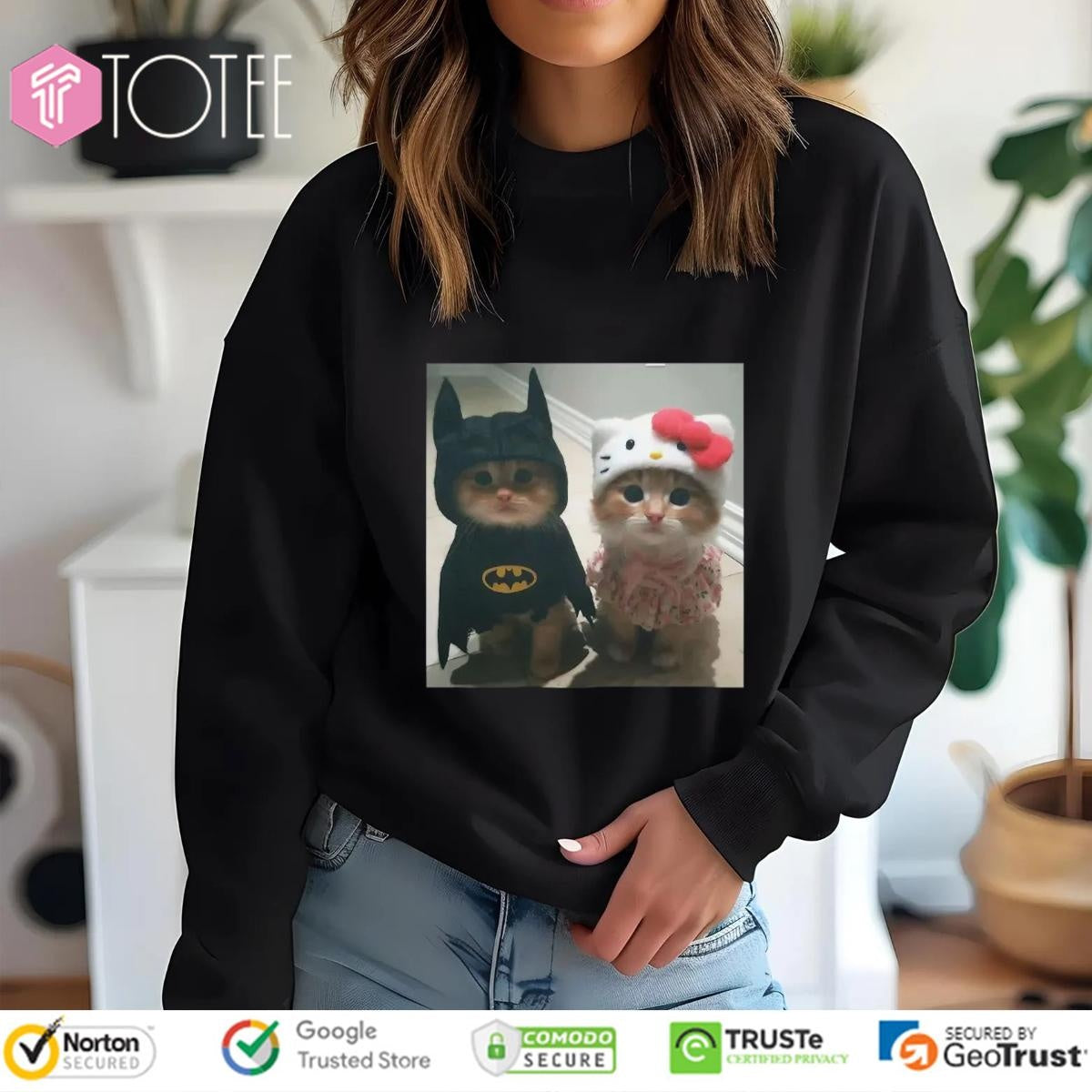 Batman Hello Kitty Cat Kitten Cosplay T-shirt