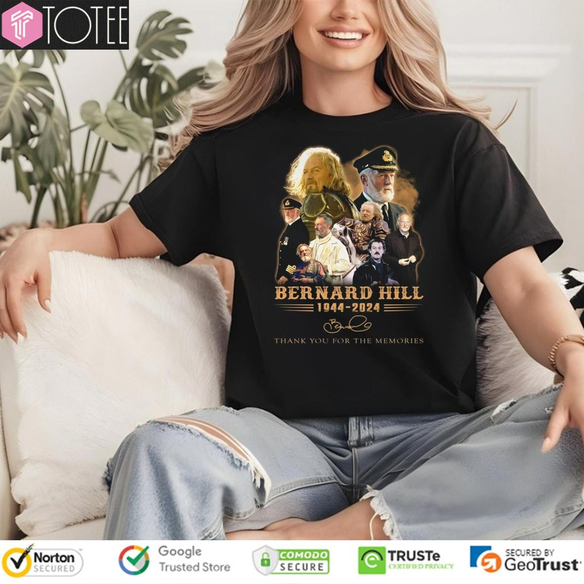 Bernard Hill 1944-2024 Signature T-shirt