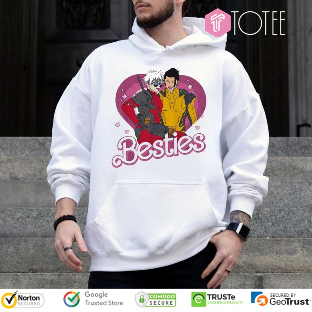 Bestie Gojo Geto Superhero Deadpool And Wolverine Jujutsu Kaisen T-shirt