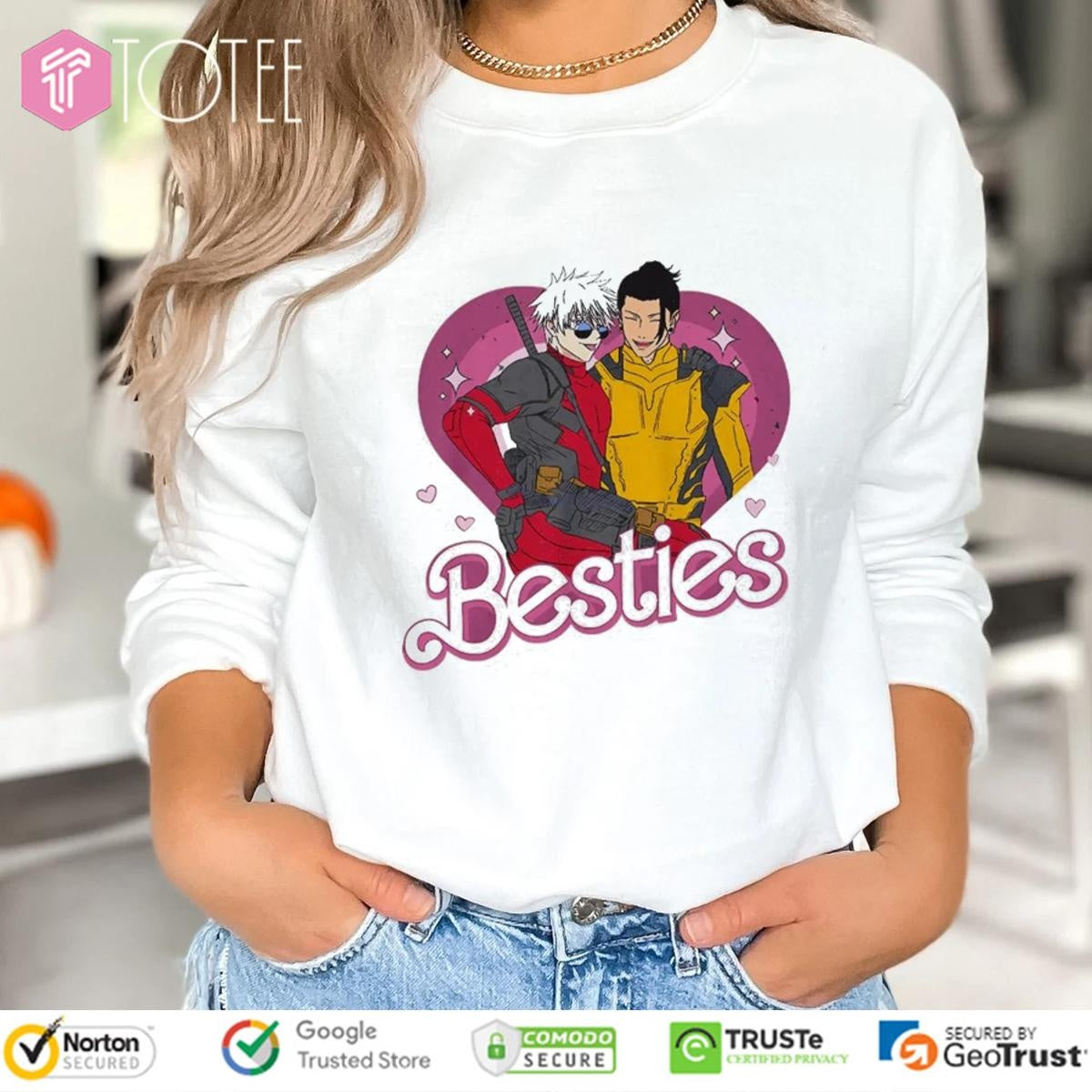 Bestie Gojo Geto Superhero Deadpool And Wolverine Jujutsu Kaisen T-shirt