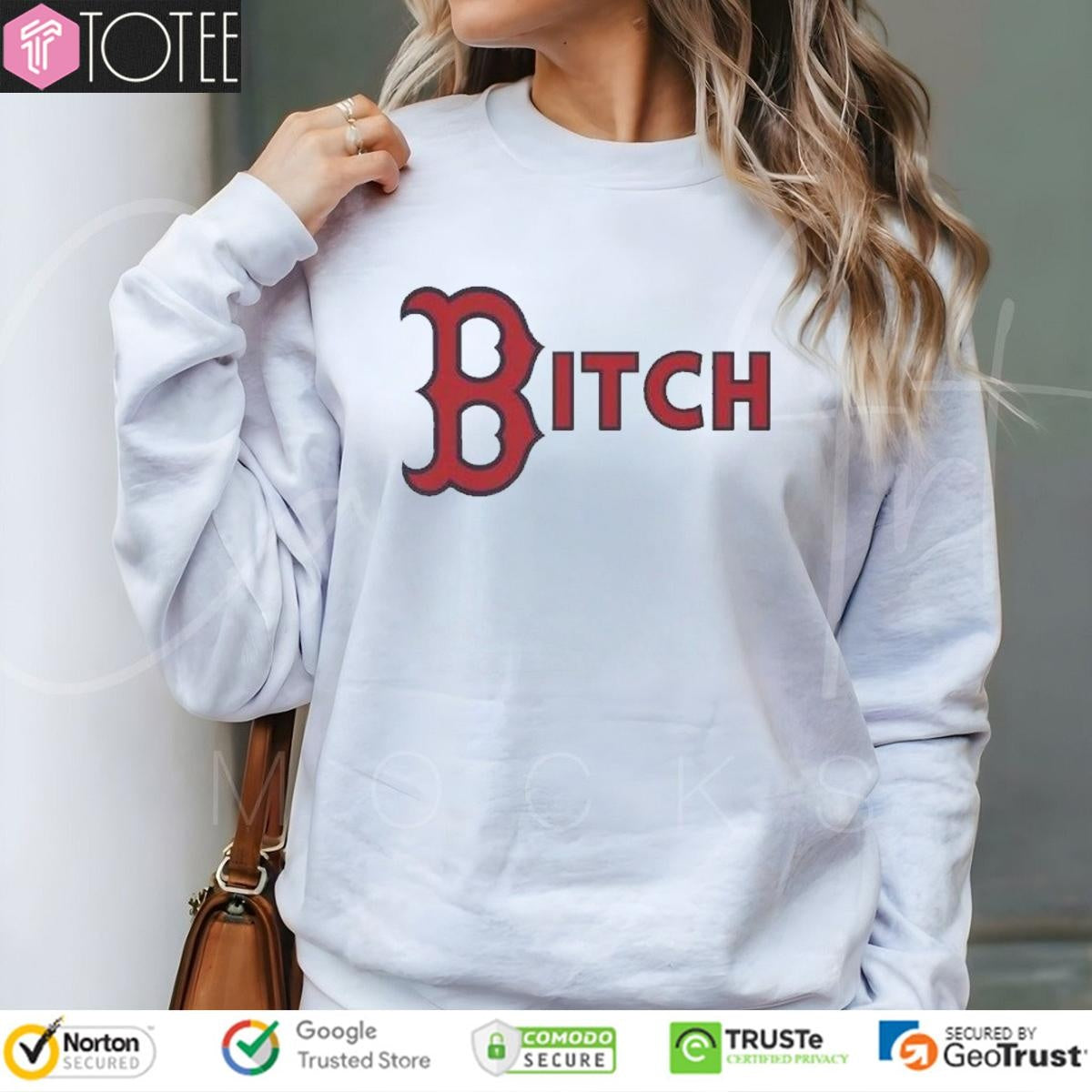 Bitch Boston Red Sox Baseball Logo T-shirt