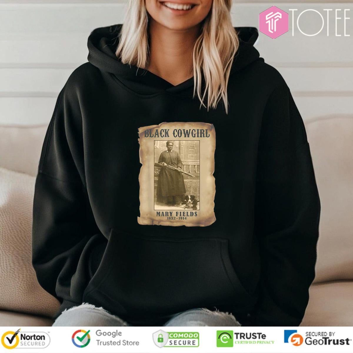 Black Cowgirl Mary Fields 1832-1914 Black History Texas T-shirt