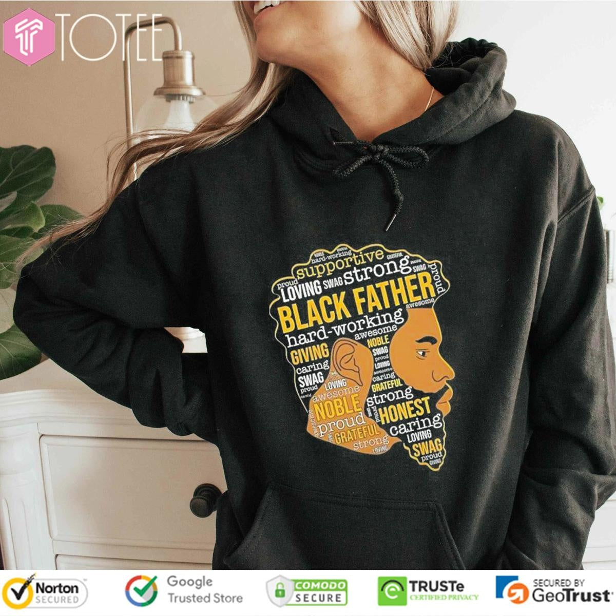 Black Father Hard-Working Awesome Giving Noble Swag Caring Proud Swag T-shirt
