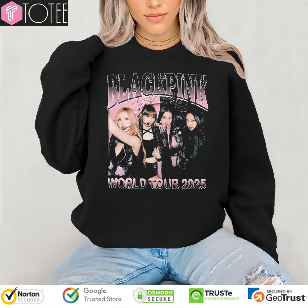Black Pink World Tour 2025 Concert Jisoo Jennie Lisa Rose Blink Bootleg T-shirt