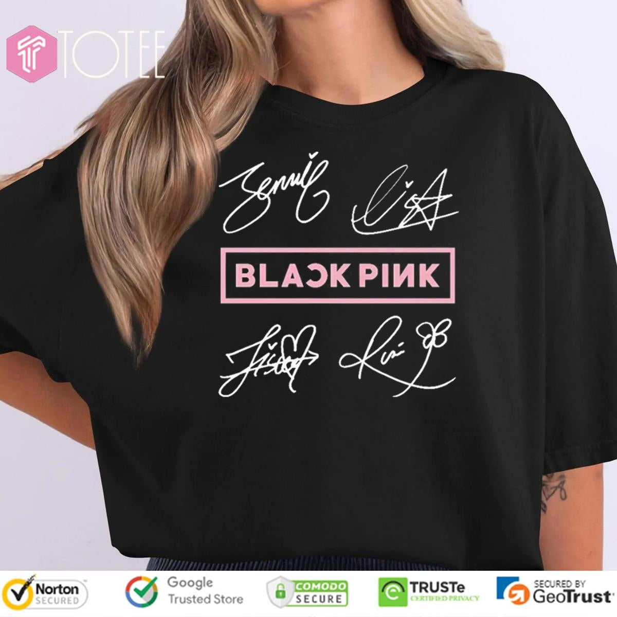 Black Pink World Tour 2025 Jisoo Jennie Lisa Rose Blink Signatures T-shirt