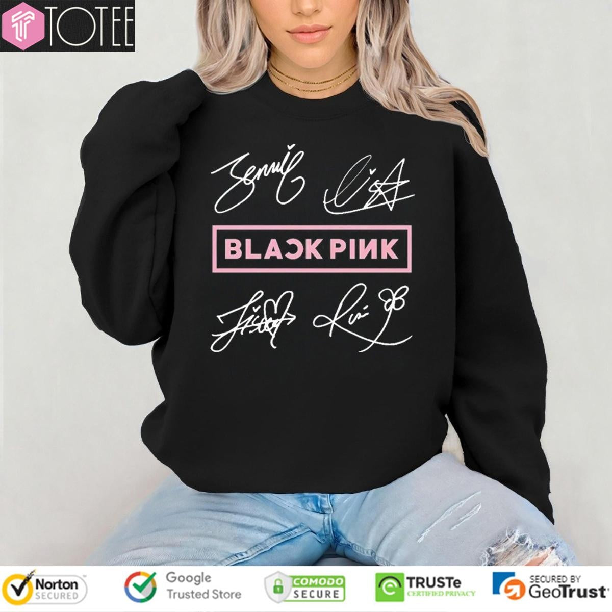 Black Pink World Tour 2025 Jisoo Jennie Lisa Rose Blink Signatures T-shirt