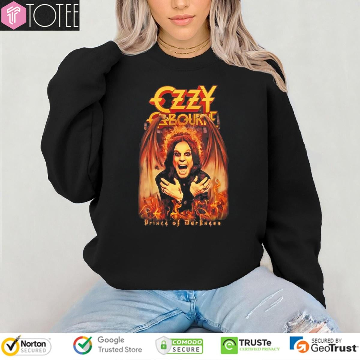 Black Sabbath Ozzy Osbourne 1948-2025 Prince Of Darkness Demon Wing T-shirt
