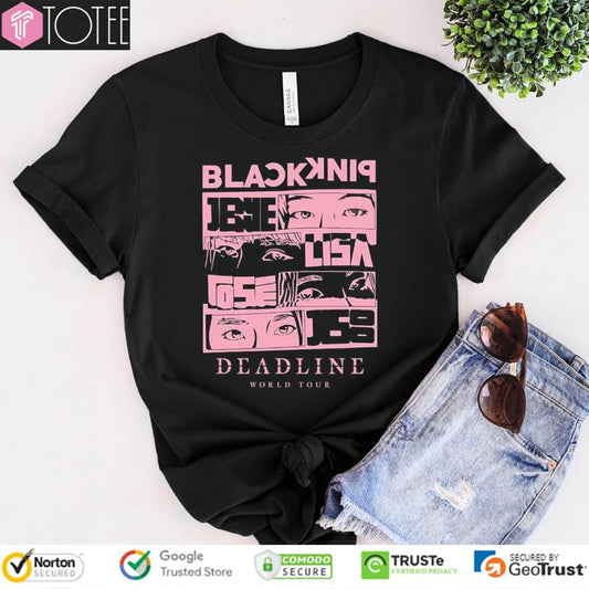 Blackpink 2025 Deadline World Tour Jennie Lisa Rosé Jisoo Eye Art Kpop T-shirt