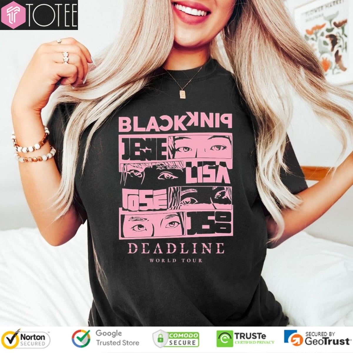 Blackpink 2025 Deadline World Tour Jennie Lisa Rosé Jisoo Eye Art Kpop T-shirt