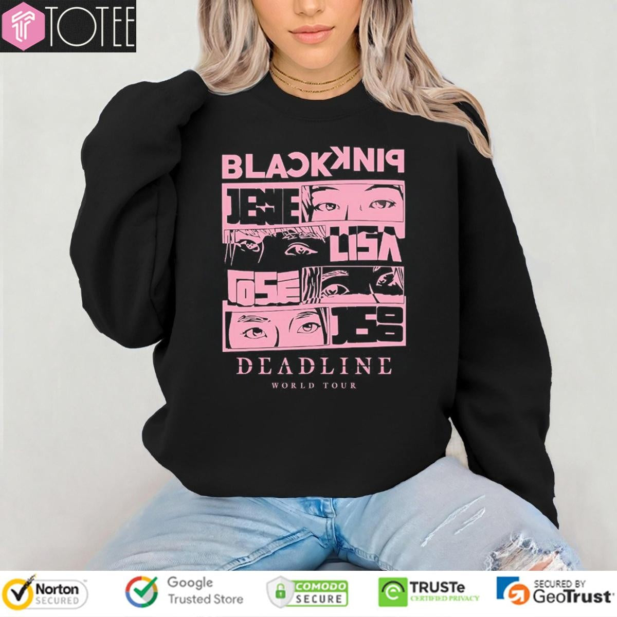 Blackpink 2025 Deadline World Tour Jennie Lisa Rosé Jisoo Eye Art Kpop T-shirt