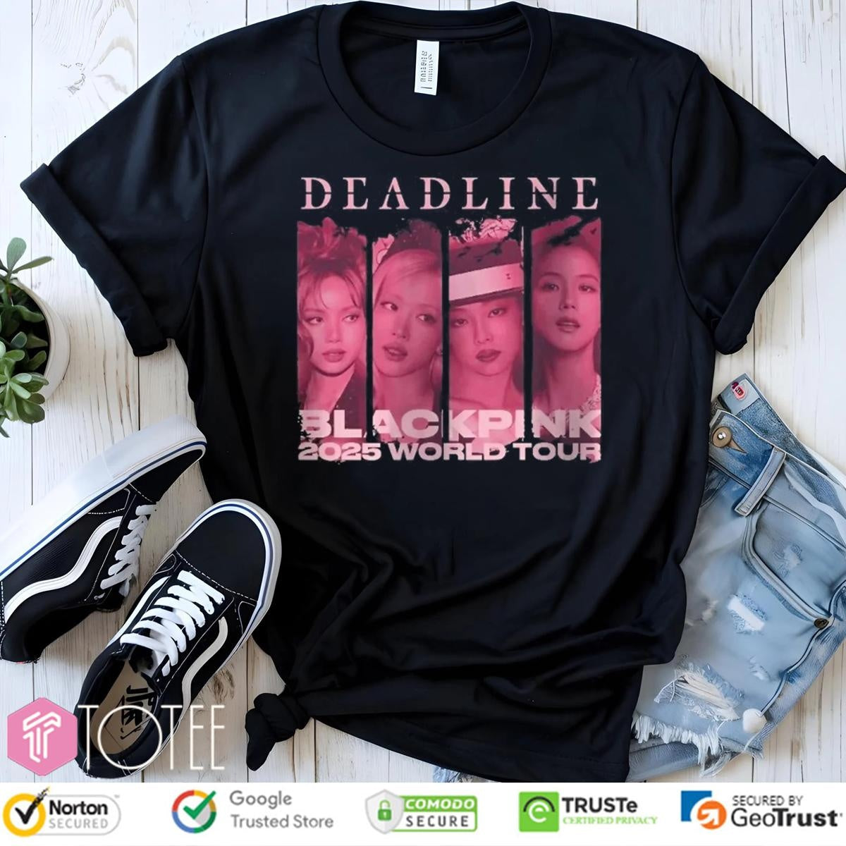 Blackpink Deadline Tour Jennie Jisoo Rose Lisa World Tour T-shirt