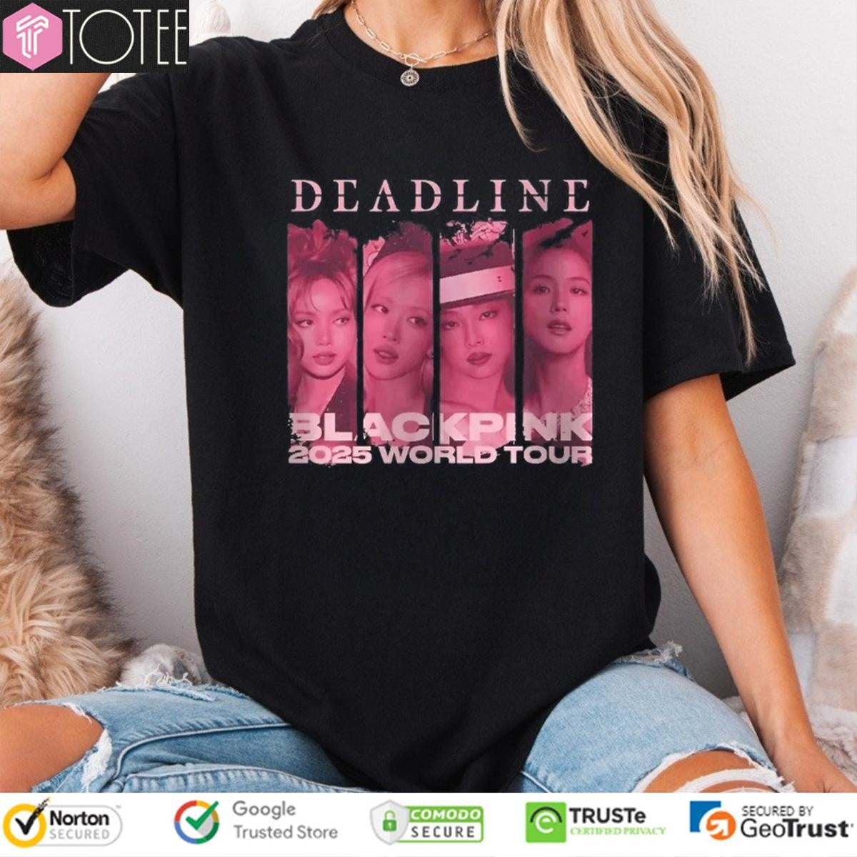 Blackpink Deadline Tour Jennie Jisoo Rose Lisa World Tour T-shirt