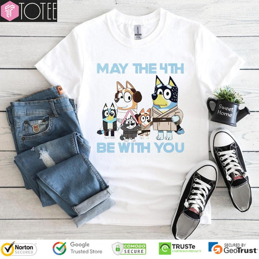 Bluey Family May The 4Th Be With You Star Wars T-shirt