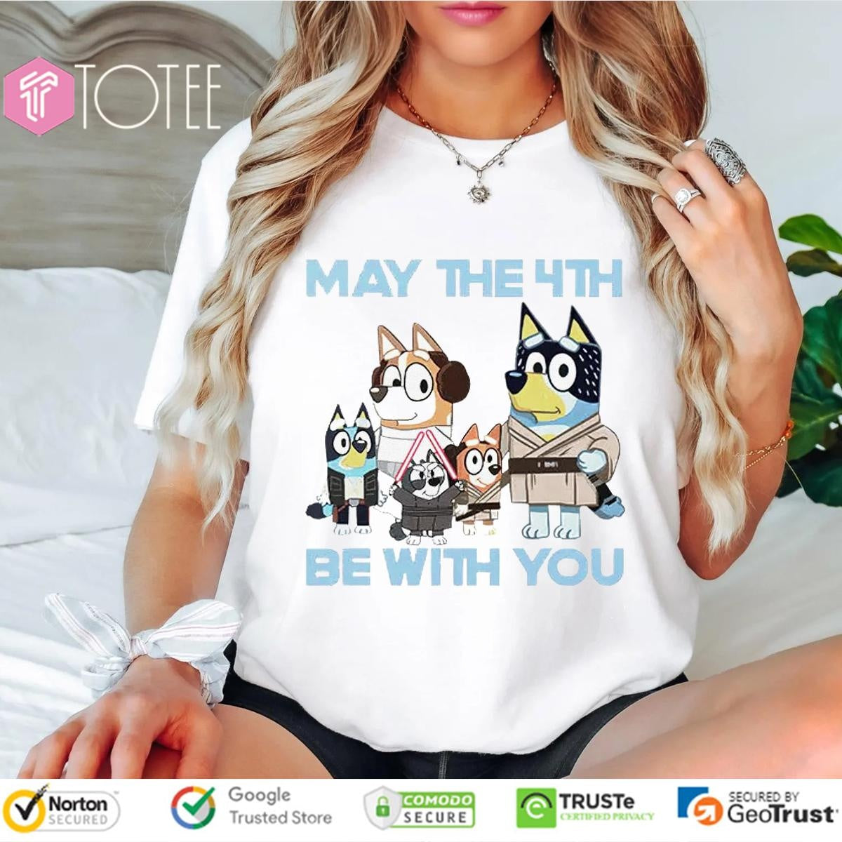 Bluey Family May The 4Th Be With You Star Wars T-shirt