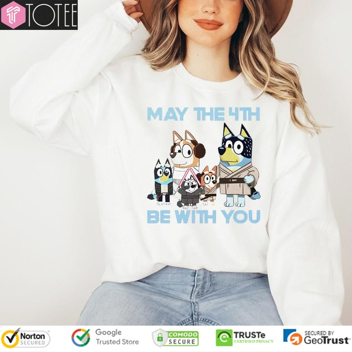 Bluey Family May The 4Th Be With You Star Wars T-shirt