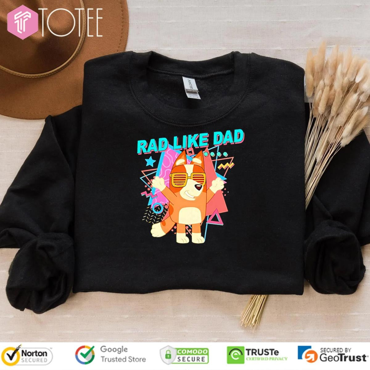 Bluey Rad Like Dad Fathers Day T-shirt