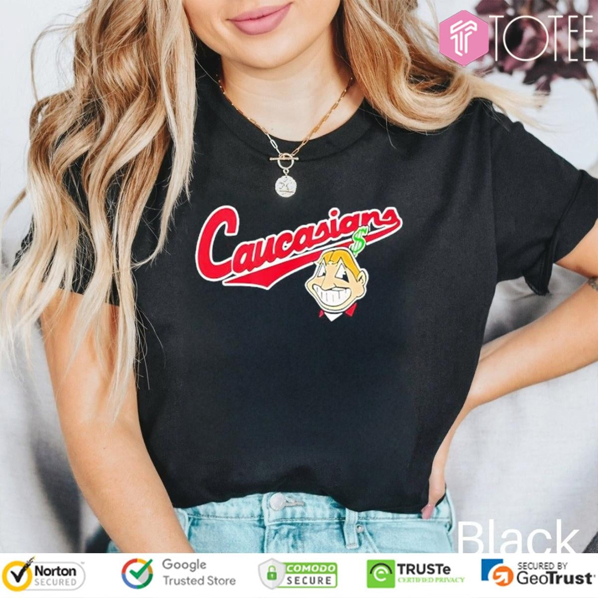 Bomani Jones Caucasians Chief Wahoo T-shirt