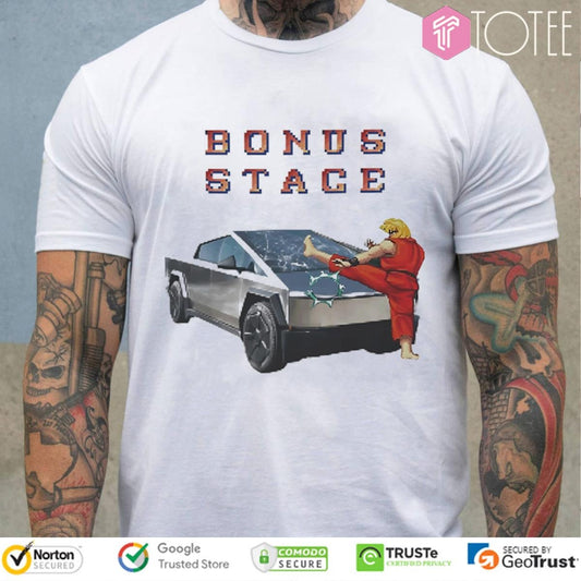 Bonus Stage Tesla Cybertruck Street Fighter T-shirt