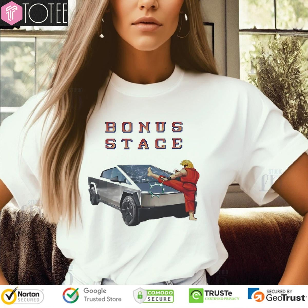 Bonus Stage Tesla Cybertruck Street Fighter T-shirt