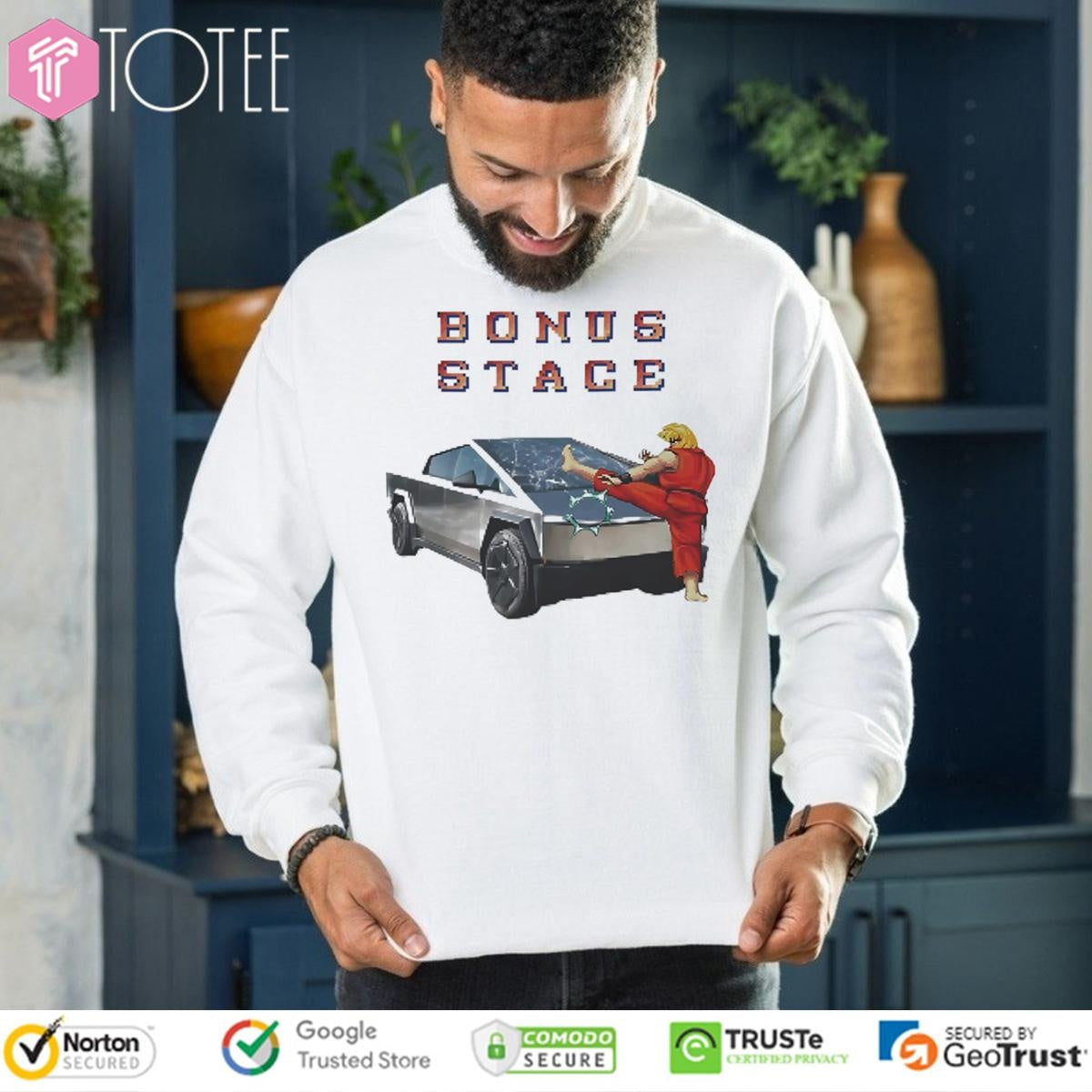 Bonus Stage Tesla Cybertruck Street Fighter T-shirt