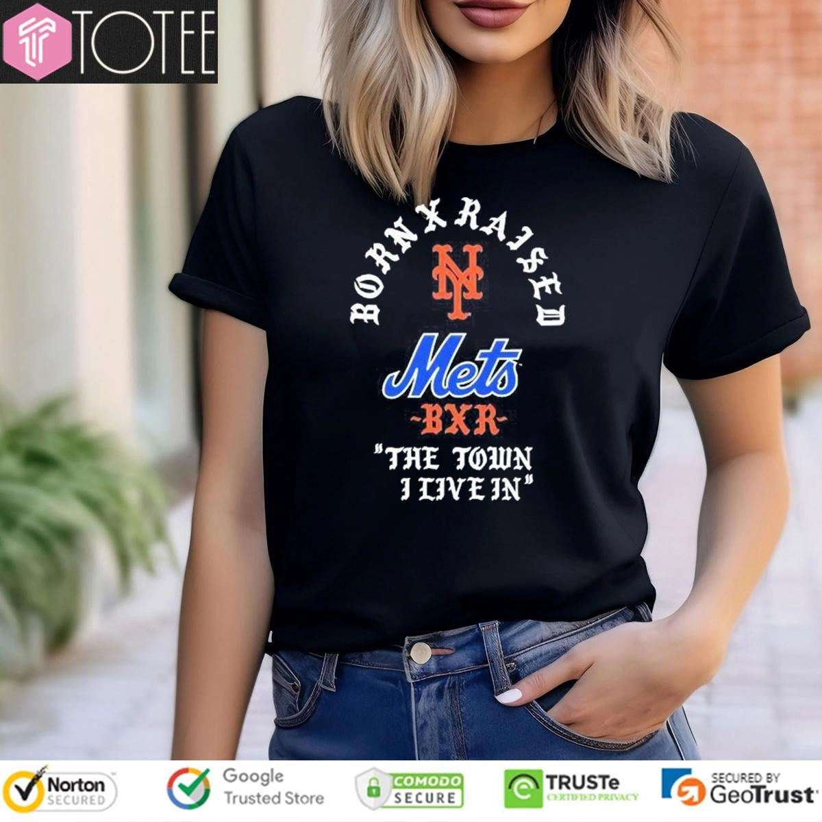 Born X Raised New York Mets Baseball Bxr The Town I Live In T-shirt