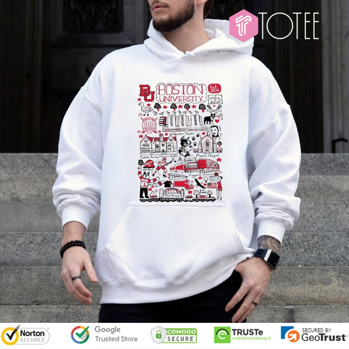Boston University Art Illustration T-shirt