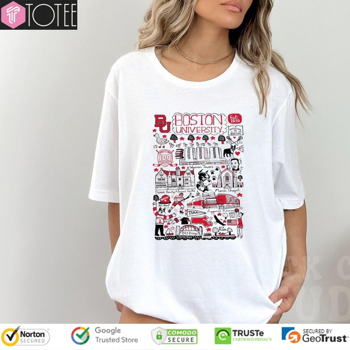 Boston University Art Illustration T-shirt