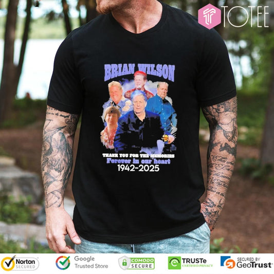 Brian Wilson 1942-2025 Forever In Our Heart Thank You For The Memories T-shirt