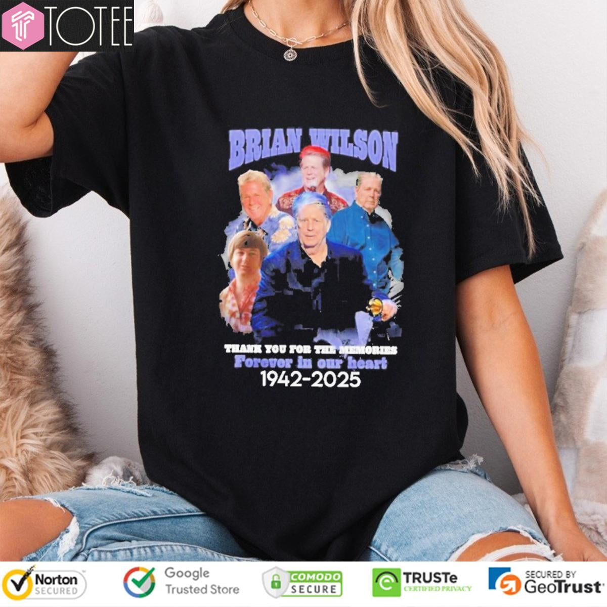 Brian Wilson 1942-2025 Forever In Our Heart Thank You For The Memories T-shirt