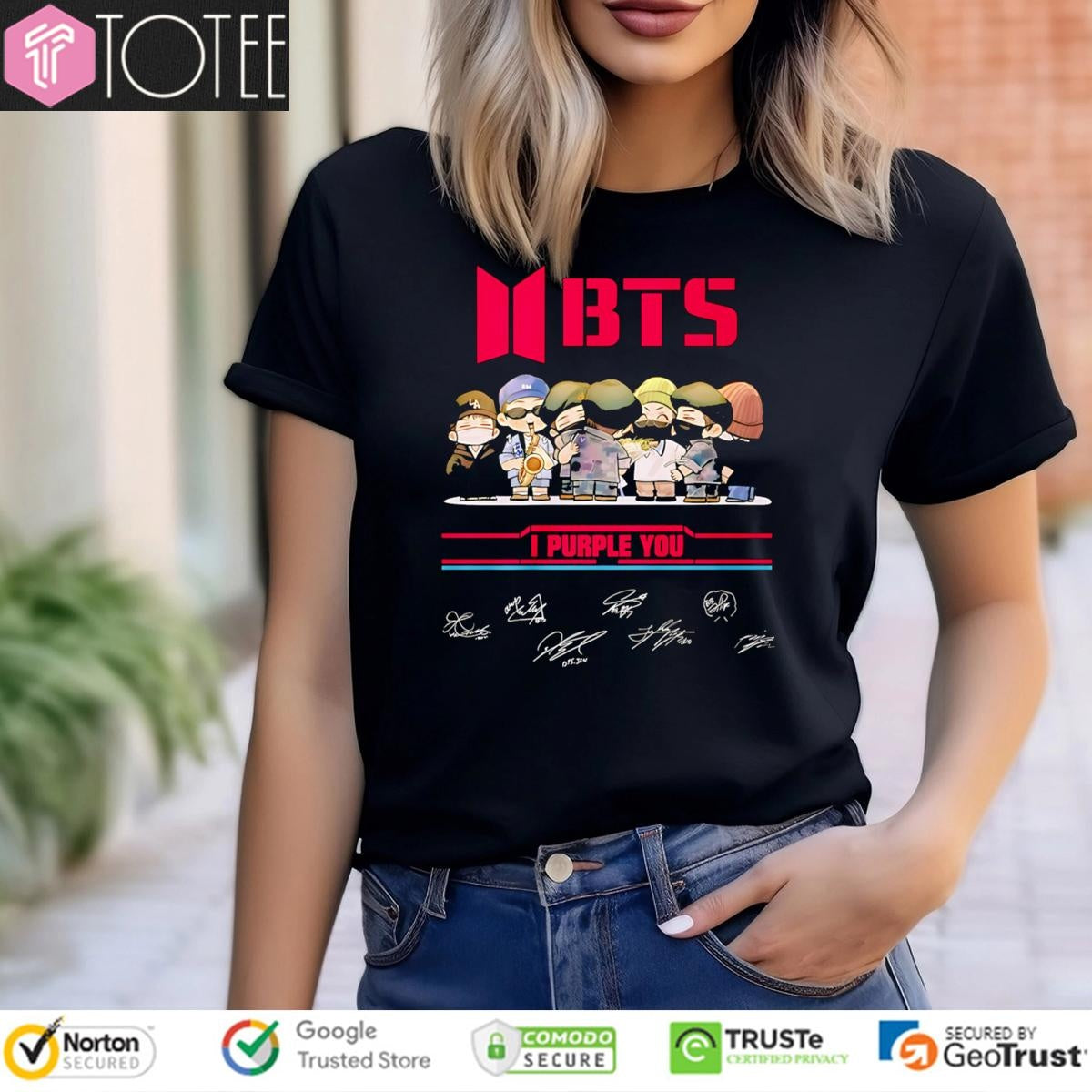 Bts Chibi I Purple You Signatures T-shirt