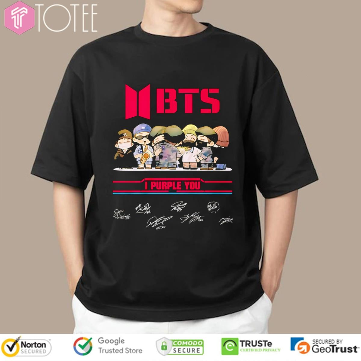 Bts Chibi I Purple You Signatures T-shirt