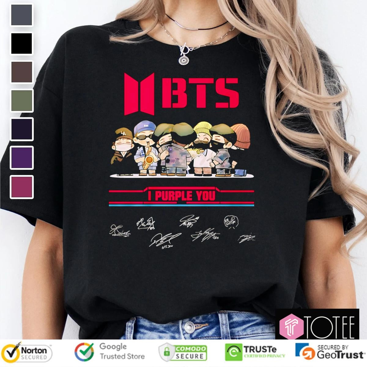 Bts Chibi I Purple You Signatures T-shirt