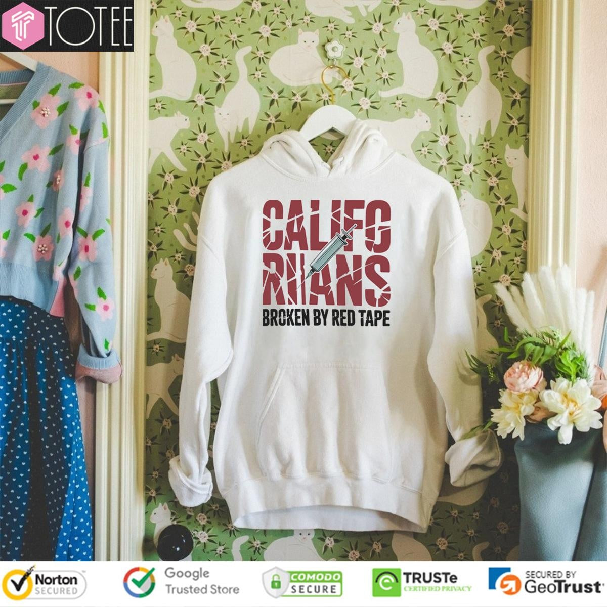 Californians Rians Broken By Red Tape T-shirt