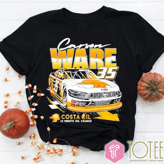 Carson Ware 35 Costa Oil 10 Minute Oil Change Graphic Bootleg T-shirt