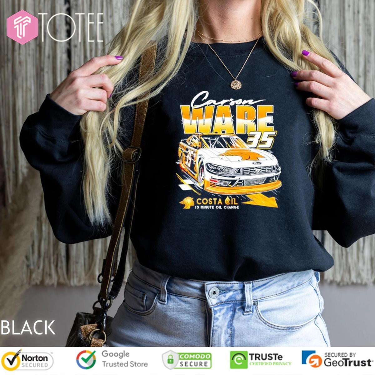 Carson Ware 35 Costa Oil 10 Minute Oil Change Graphic Bootleg T-shirt