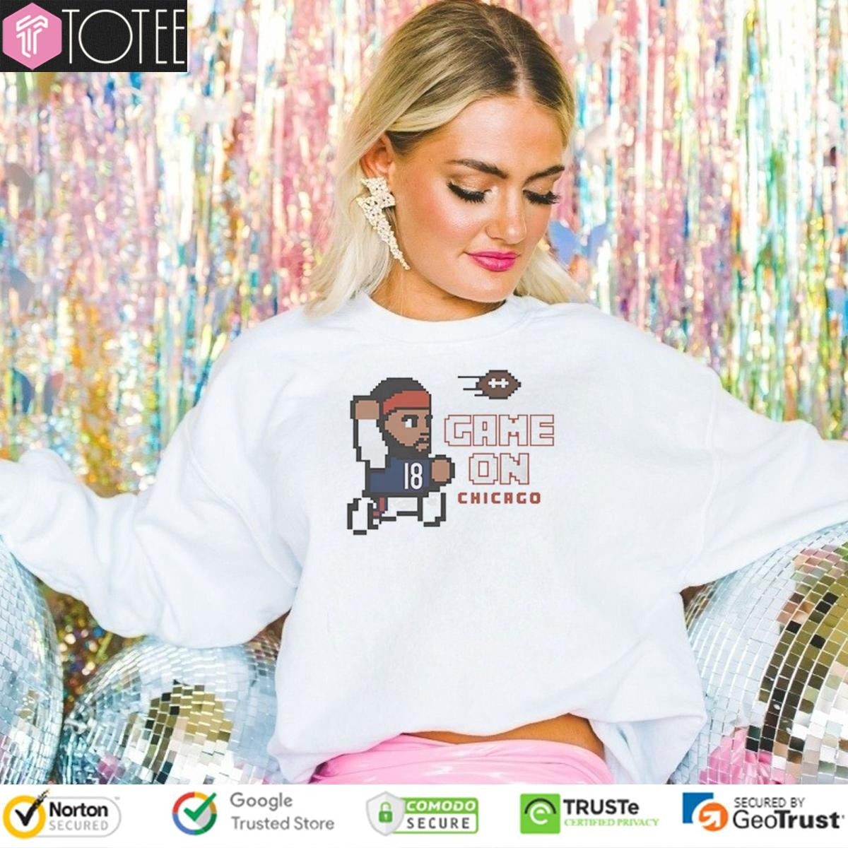 Chicago Bears Caleb Williams Game On Chicago 8-Bit T-shirt