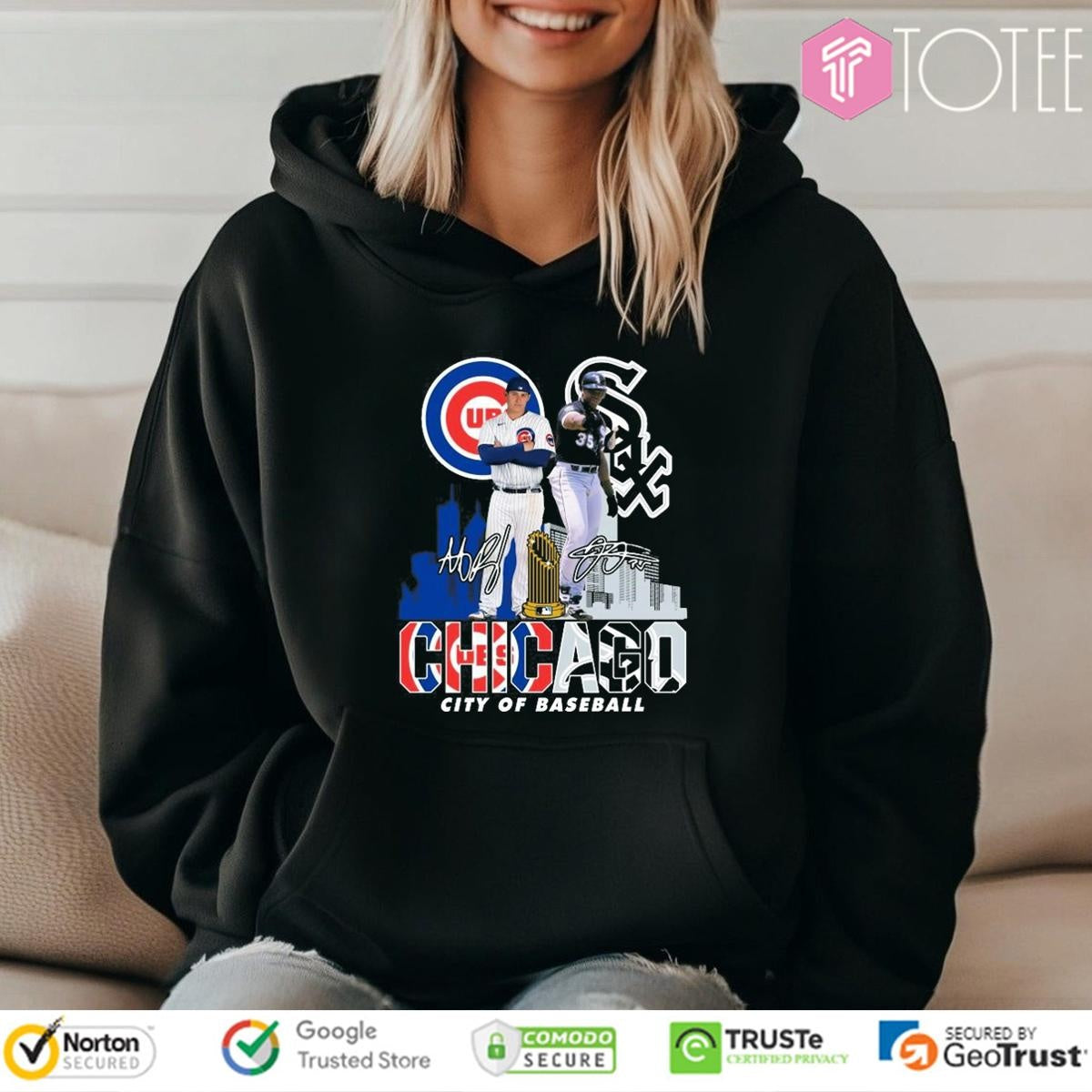 Chicago City Of Baseball Cubs And White Sox Signatures T-shirt