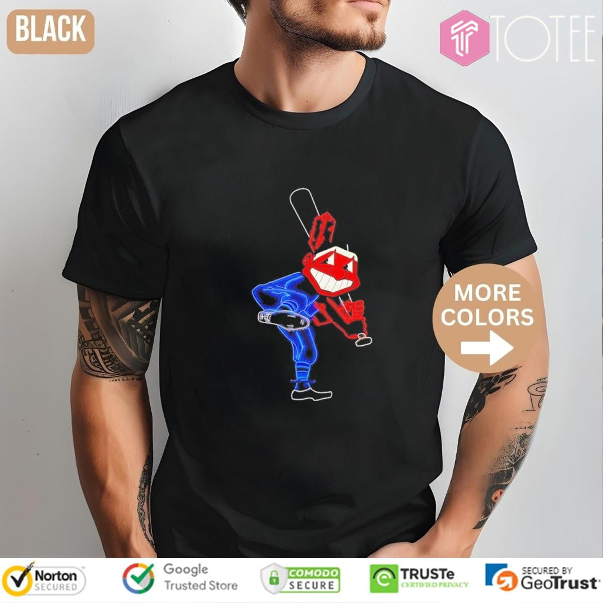 Chief Wahoo Play Baseball Cleveland Indians T-shirt