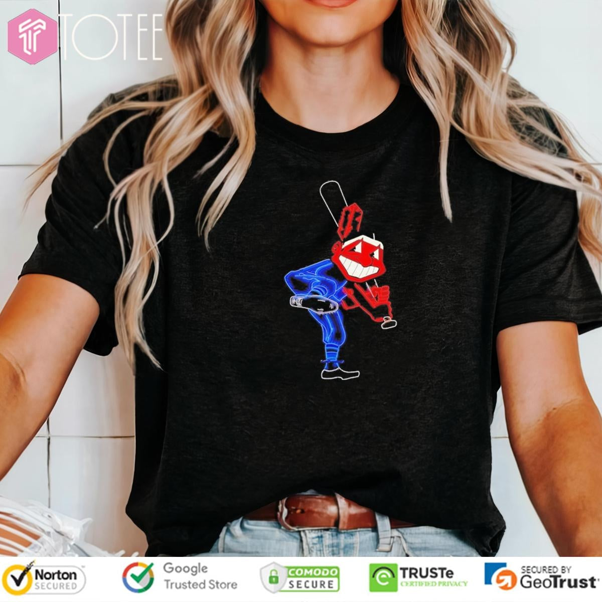 Chief Wahoo Play Baseball Cleveland Indians T-shirt