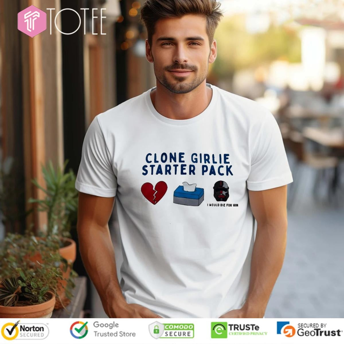 Clone Girlie Starter Pack Heart Tissue Would Die For Him T-shirt