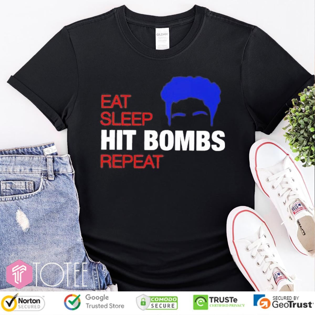 Cody Bellinger Eat Sleep Hit Bombs Repeat Los Angeles Dodgers Baseball T-shirt