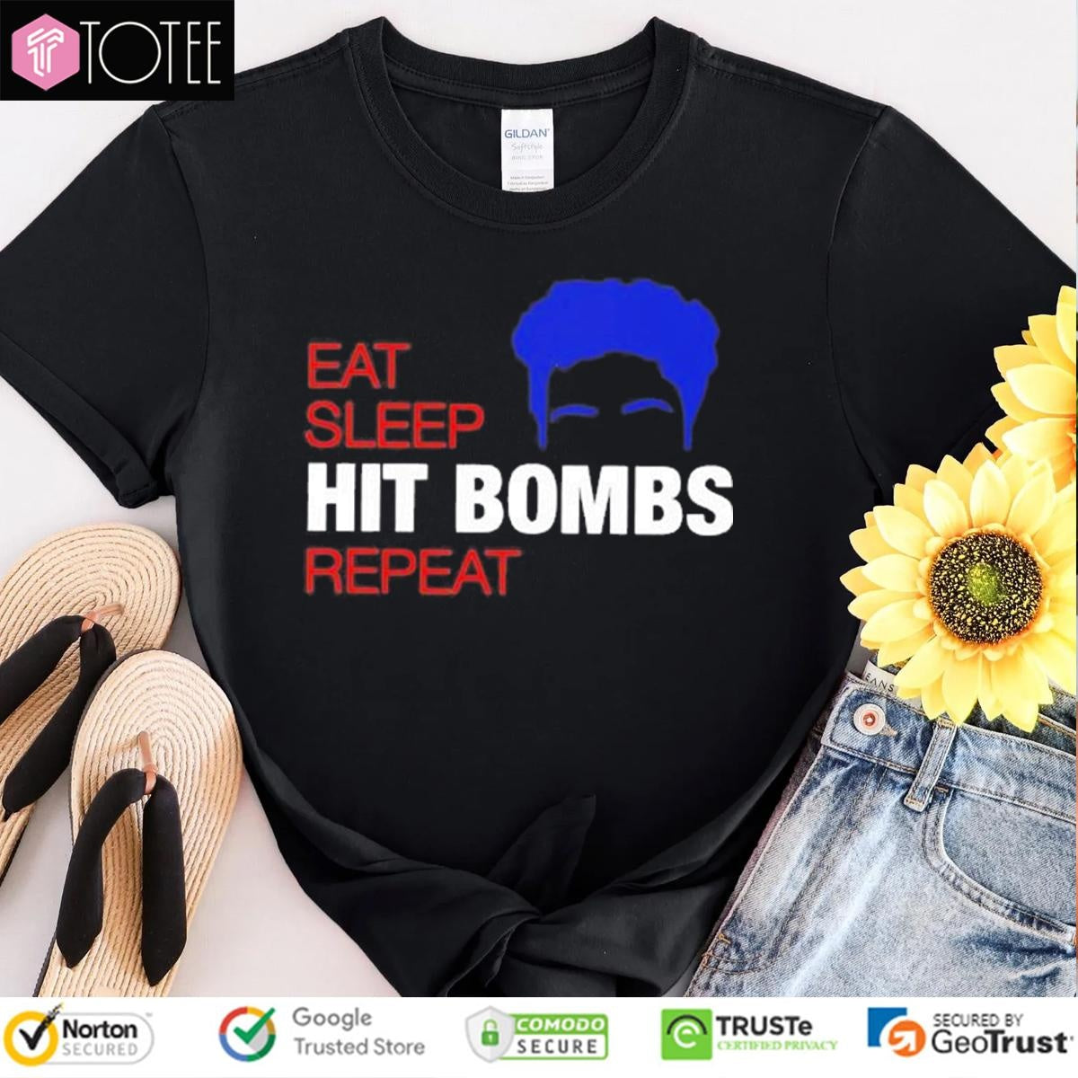 Cody Bellinger Eat Sleep Hit Bombs Repeat Los Angeles Dodgers Baseball T-shirt