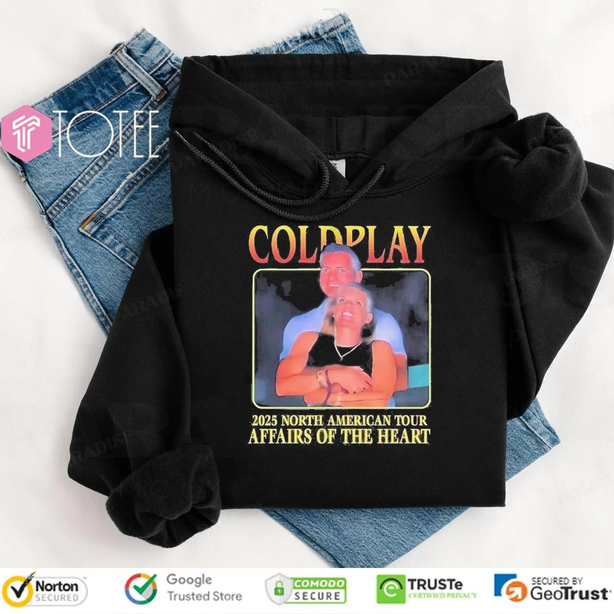 Coldplay 2025 North American Tour Affairs Of The Heart T-shirt