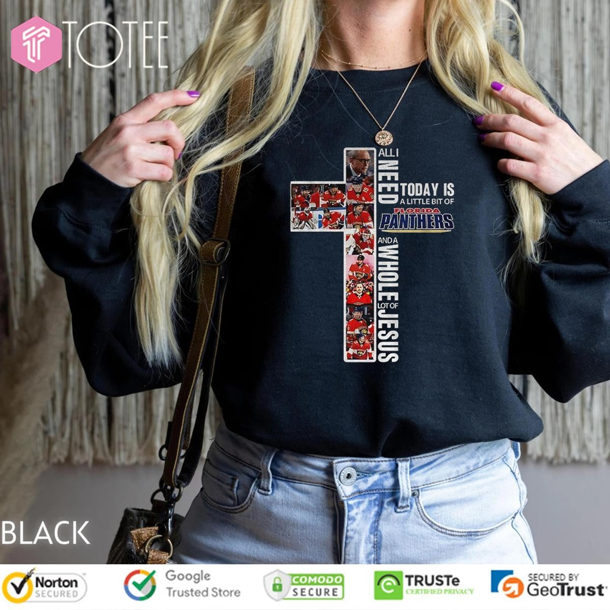 Cross All I Need Today Is A Little Bit Of Florida Panthers Hockey And Jesus T-shirt