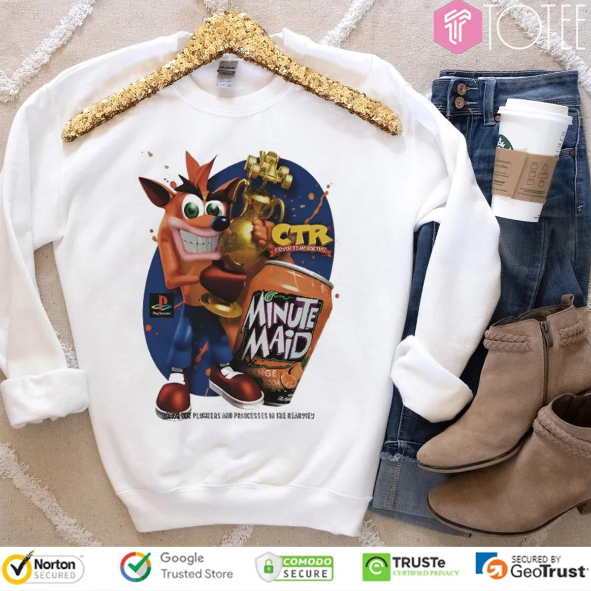 Ctr Crash Team Racing X Minute Maid Orange Soda T-shirt